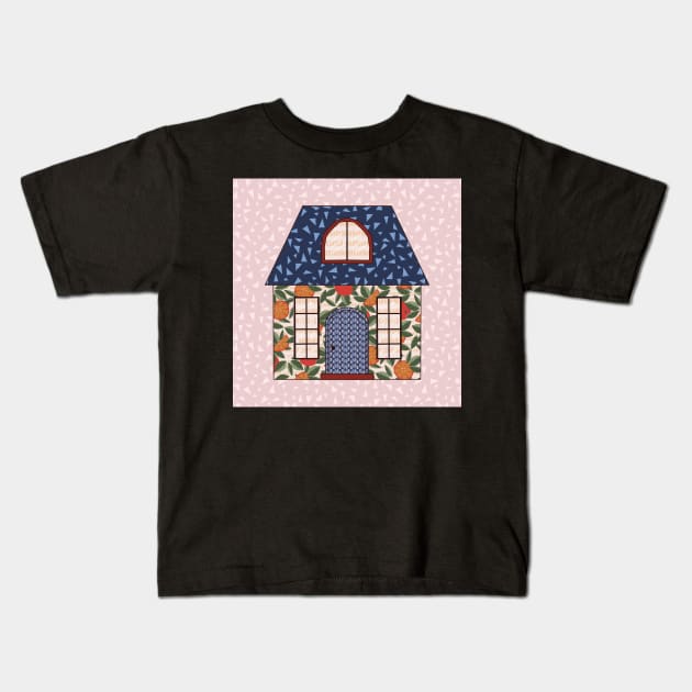 Little Cottage Down the Lane Kids T-Shirt by FrancesPoff